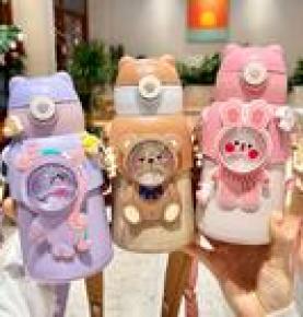 2023 eco-friendly cute animals transparent water bottle plastic to sell
