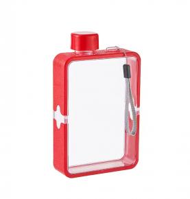 Hot sell 380 ml 12 13 OZ Flat Water Bottle,Slim Travel Portable Water Flask, Kids Plastic flat bottle for School Outdoor