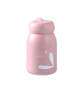 Children Cartoon Rabbit Thermos 320ml Stainless Steel Wide Mouth Water Bottle insulated Drinking bottles water jar for kids