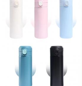 450ml Modern Simple 304 stainless steel portable straight body Mini water mug student cute thermos mug